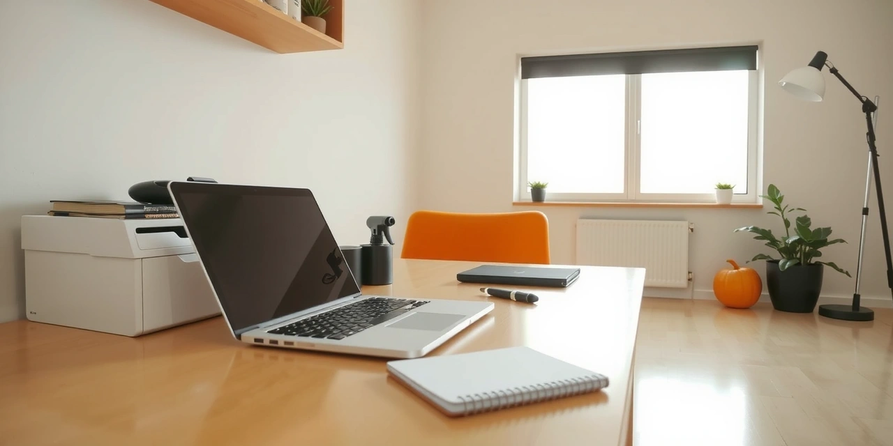 Prague office desk workspace